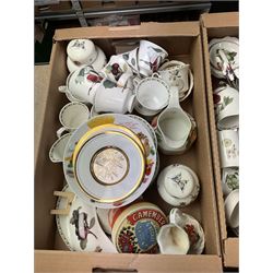 Large collection of ceramics and glassware, including Portmeirion etc, in six boxes 