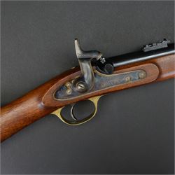 SECTION 1 FIREARMS CERTIFICATE REQUIRED -Parker Hale reproduction 1861 Enfield Musketoon,  the 60cm barrel marked Parker-Hale Ltd, Birmingham England, secured by two bands, the lock plate marked Enfield 1861, with crowned PH, full stock with ramrod under, overall L102cm, serial no. 2410 