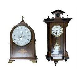 20th century-Comitti 8-day mantle clock in a mahogany case with a platform escapement, whi...