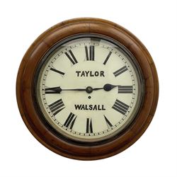 Charles Taylor of Walsall (Staffs)-Large Victorian fusee wall clock c1880 with a 23