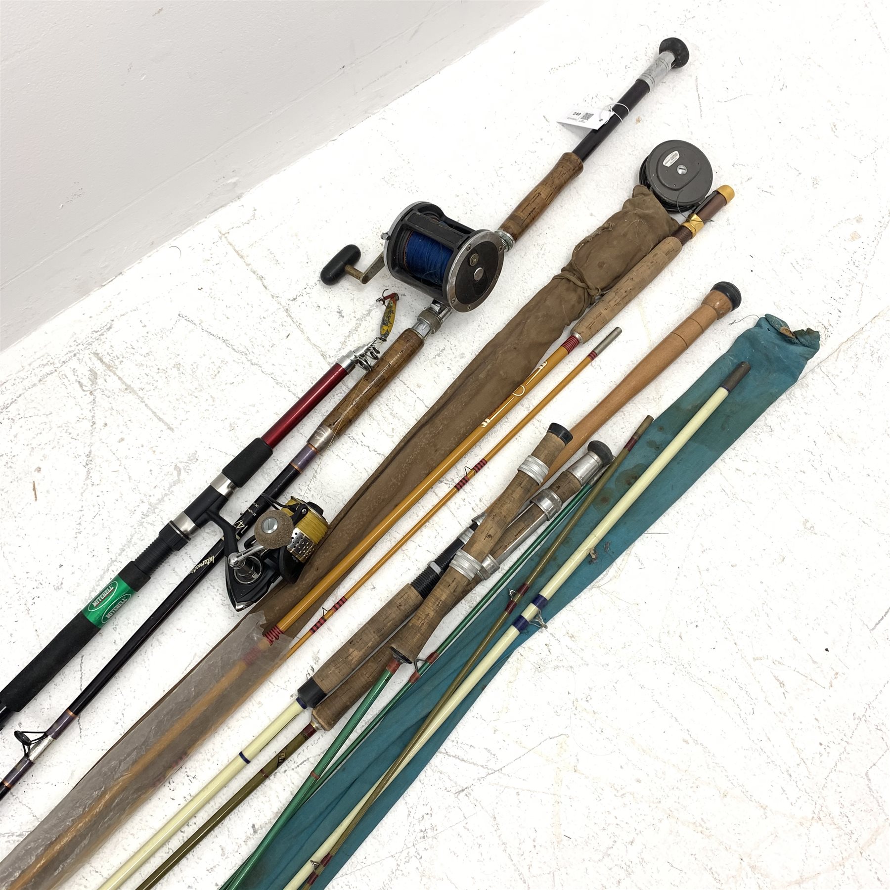 Fishing tackle including Mitchell telescopic rod with 'Absolut S4