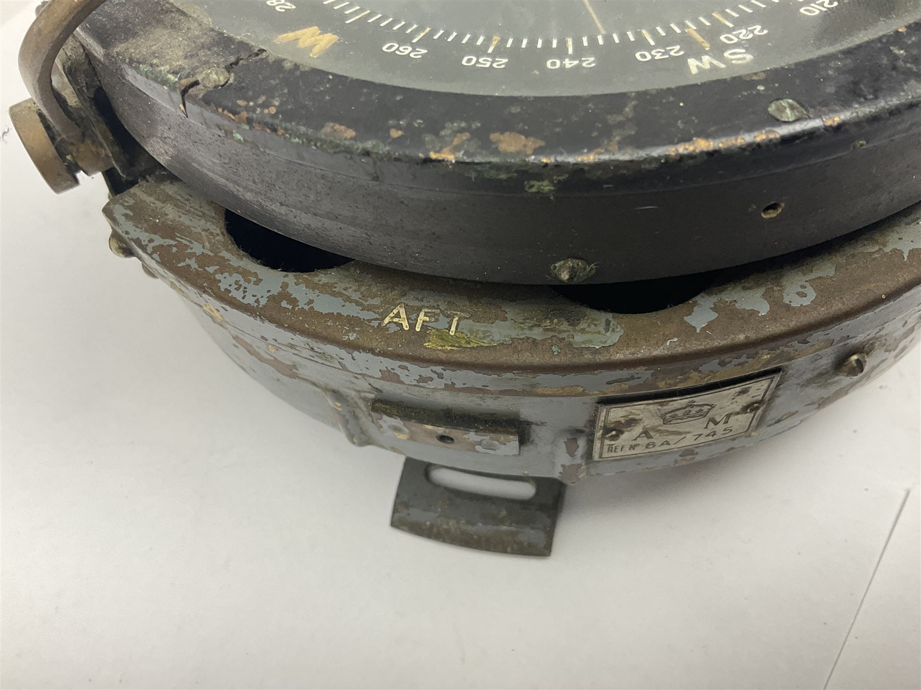 Air Ministry type P8 Compass, primarily fitted to the Hawker Hunter and the Supermarine Spitfire, marked AFT AM ref no 6A/745, D17cm