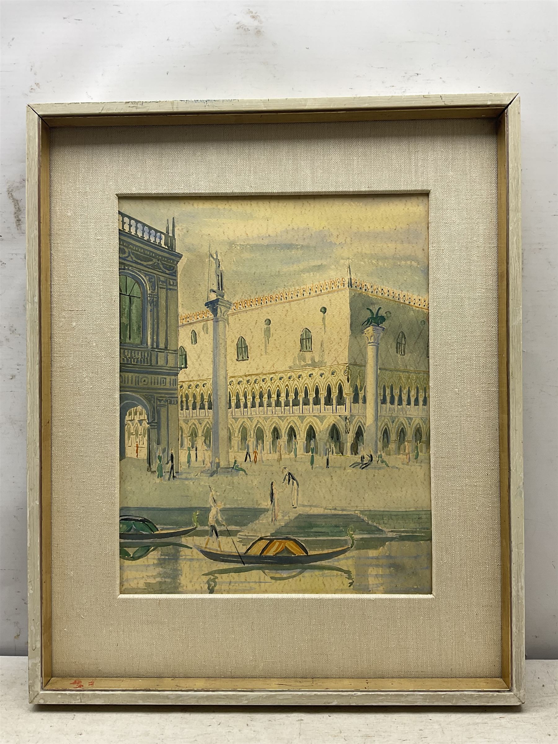 Hans Brasch (German 1882-1973): Venice, watercolour signed beneath mount 48cm x 37cm 