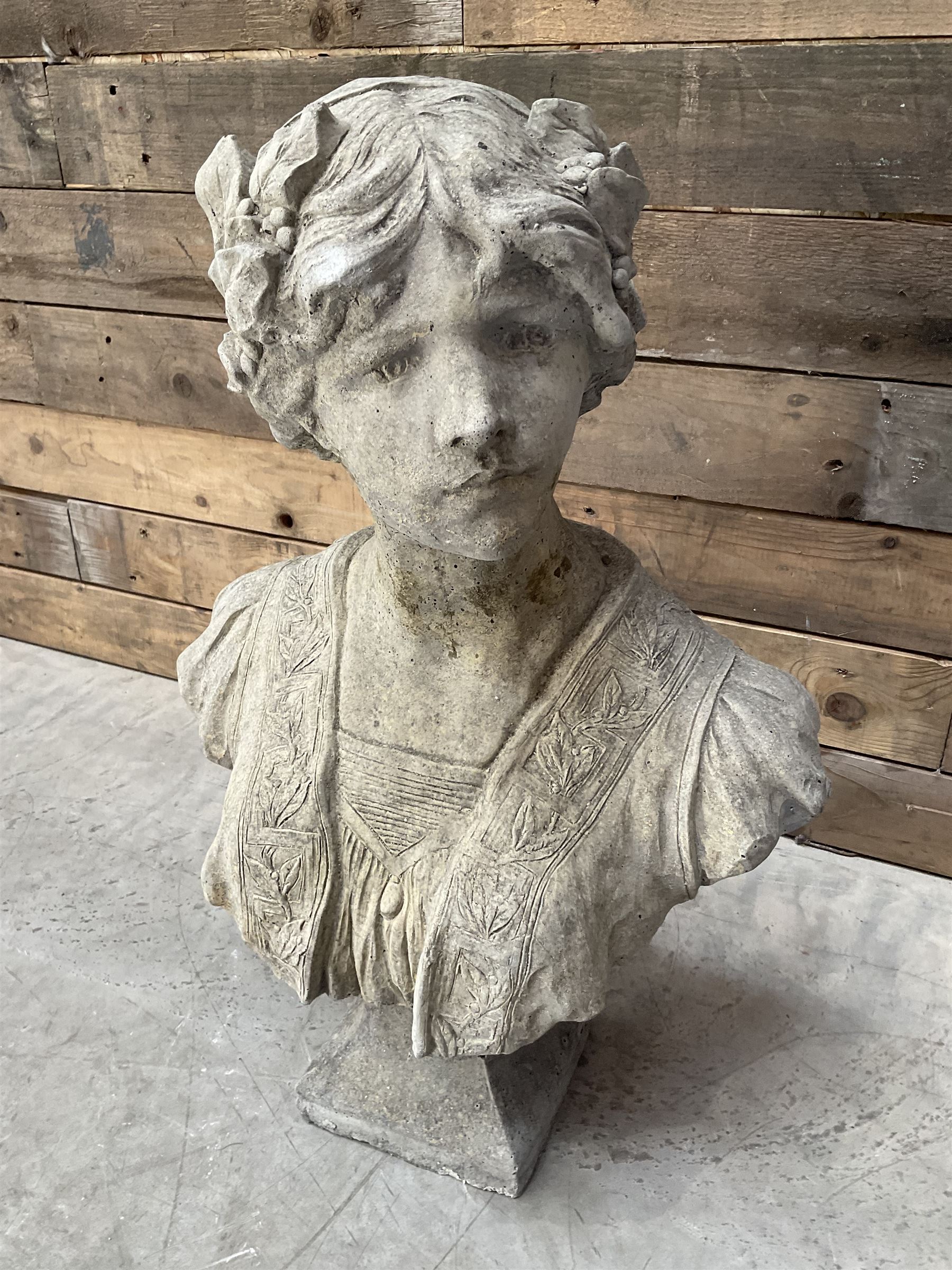 Victorian design cast bust depicting Marie-Anne