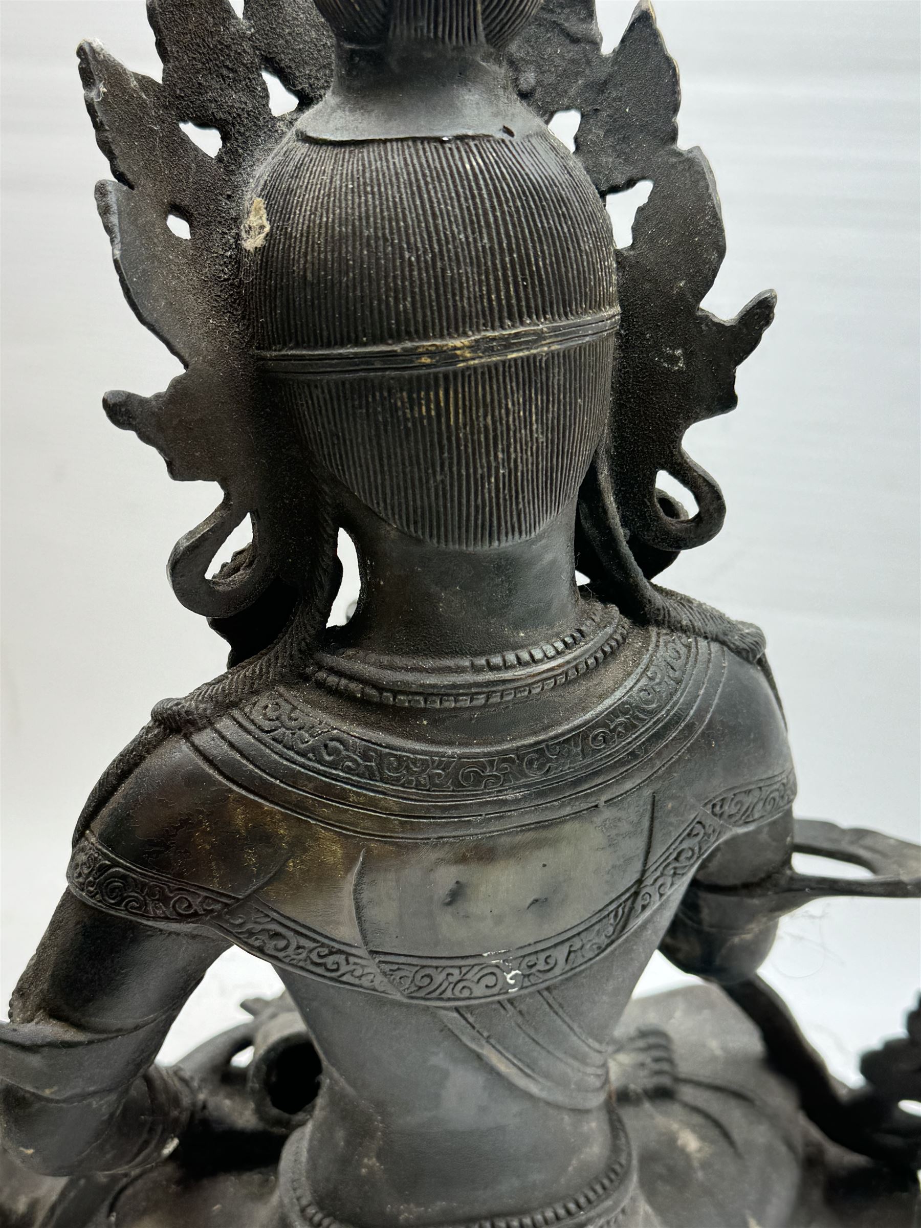 Tibetan bronzed figure of a seated Tara, H44cm