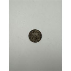 George III 1820 silver crown, King George IIII 1821 crown and Maria Teresa restrike thaler coin