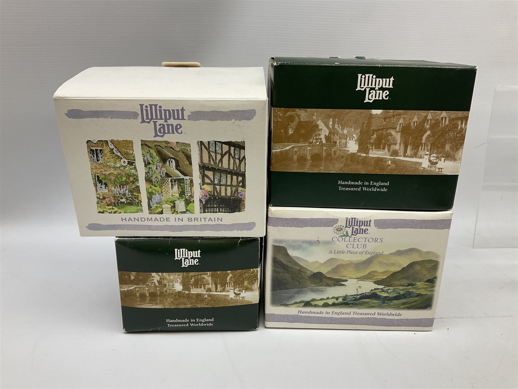 Six Lilliput Lane cottages, to include four special edition examples, including Swan and Cygnet and Hazelnut Hall, four boxed, four with deeds