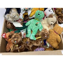 Fifty Ty Beanie babies, including Dublin, Haunt, Star, Premier, Valentine, Fuzz etc 