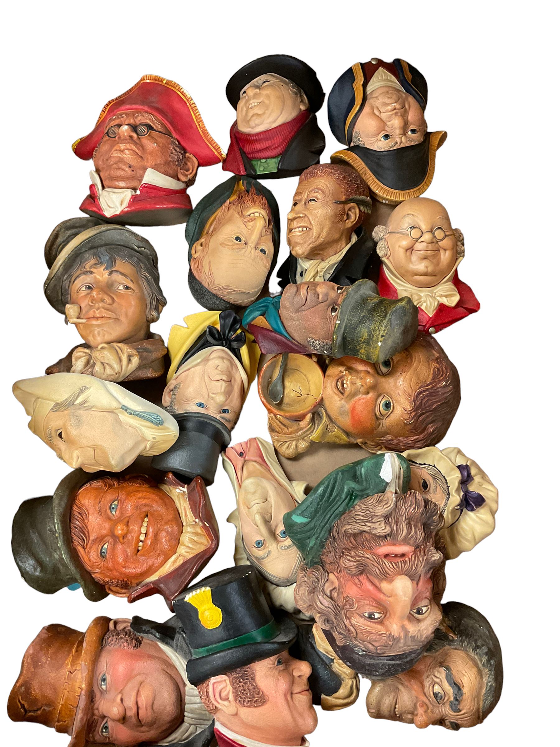 Collection of Bossons and similar Dickens chalkware figures