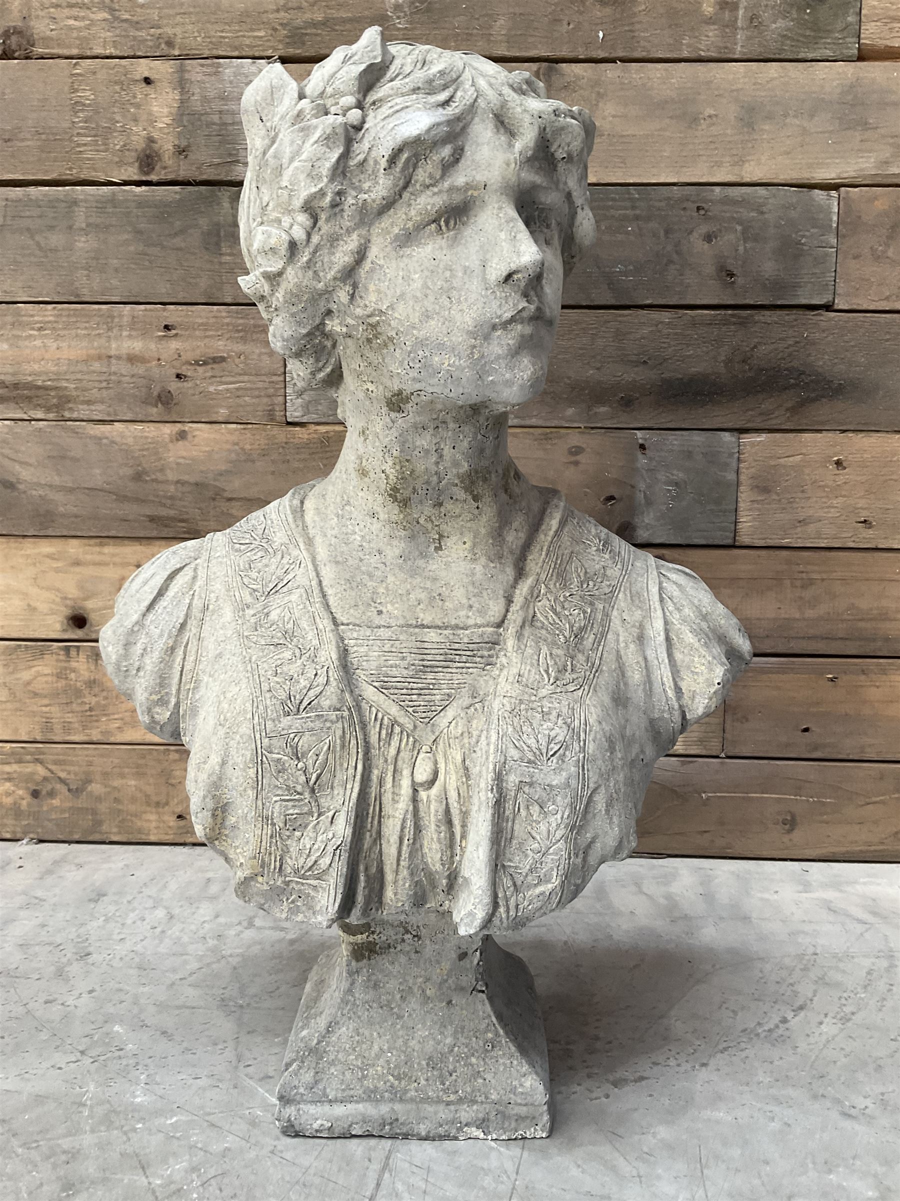 Victorian design cast bust depicting Marie-Anne