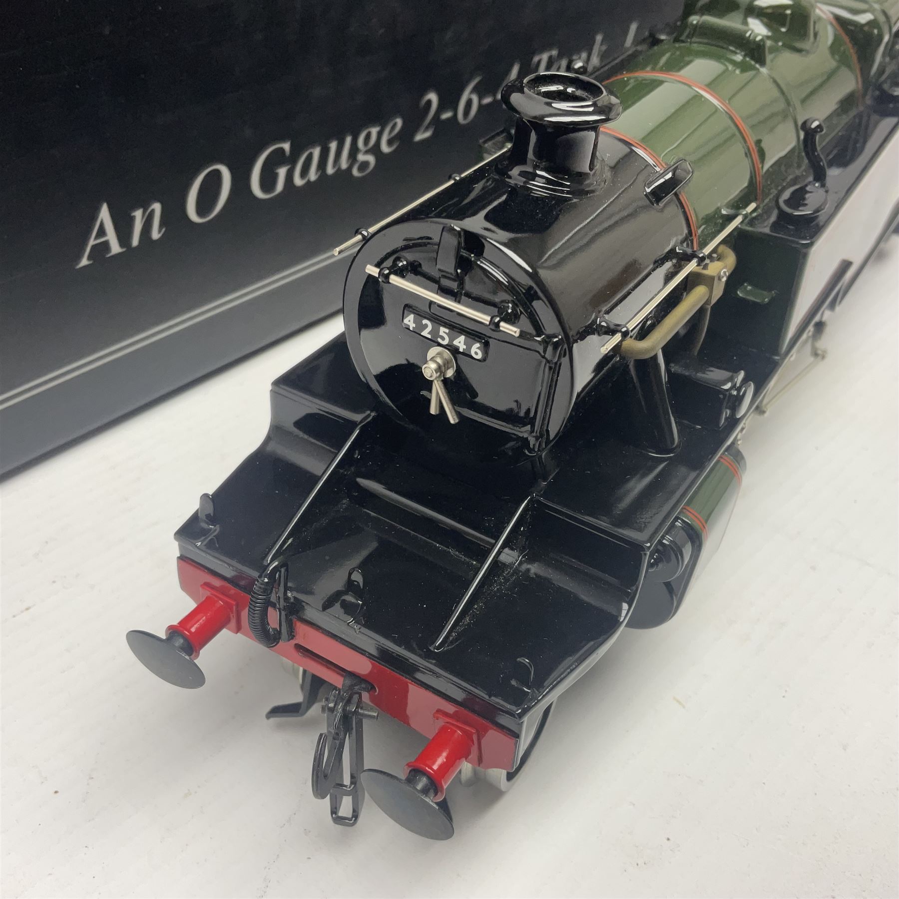 Ace Trains '0' gauge - limited edition E8 Stanier 2-6-4 tank locomotive No.42546 in late BR passenger green with final totem; for two or three rail running; boxed with original packaging and instructions in outer delivery box