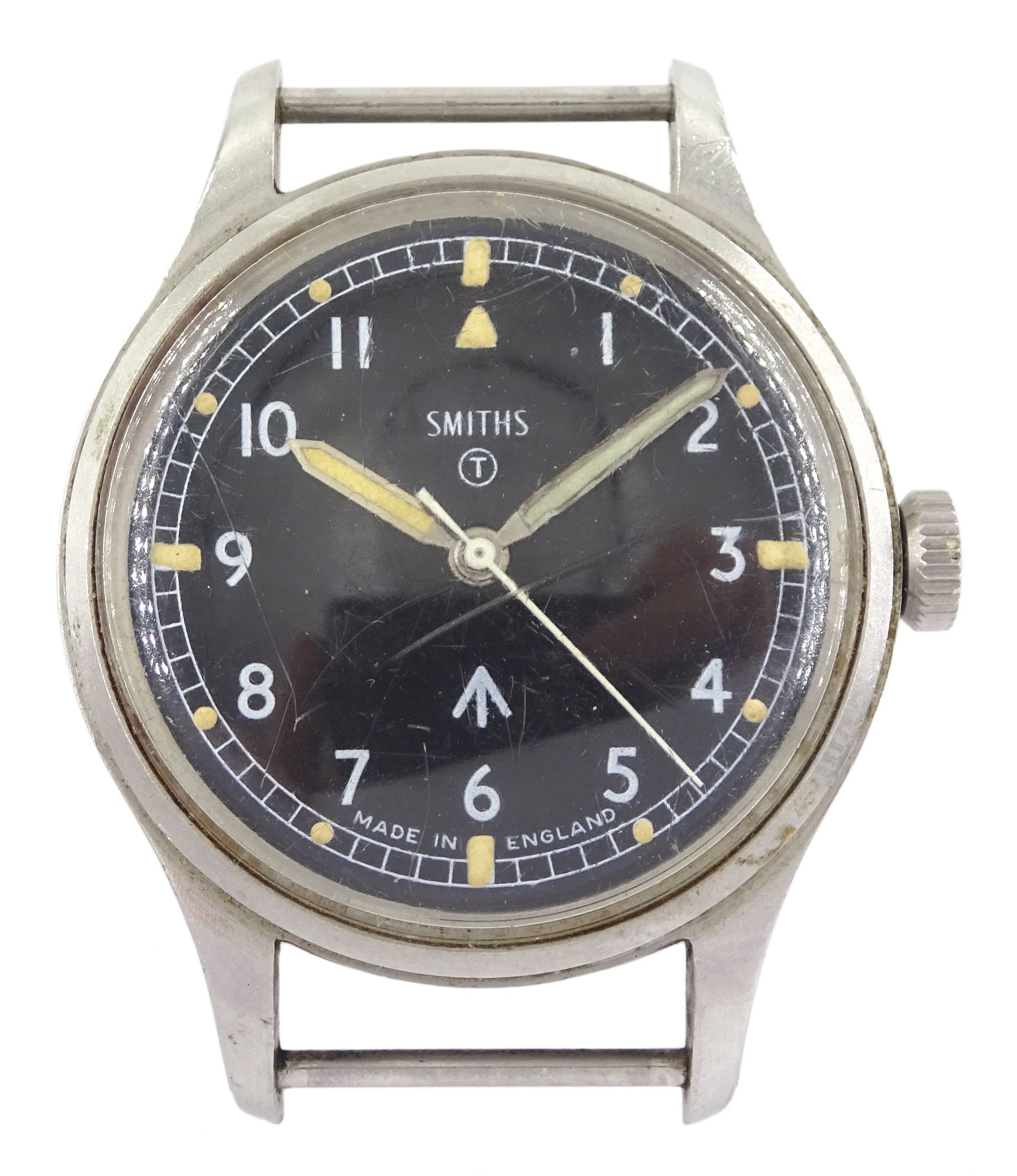 Smiths British Military RAF stainless steel manual wind wristwatch, circa 1967, screw back case with issue markings 6B/9614045 ^ 239/67