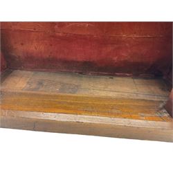 Victorian inlaid walnut pier cabinet, moulded rectangular top over single glazed door, chamfered plinth base, on turned feet 