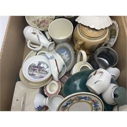 Collection of ceramics, to include Hornsea dinner wares, other tea services, trinket dishes etc, in four boxes 