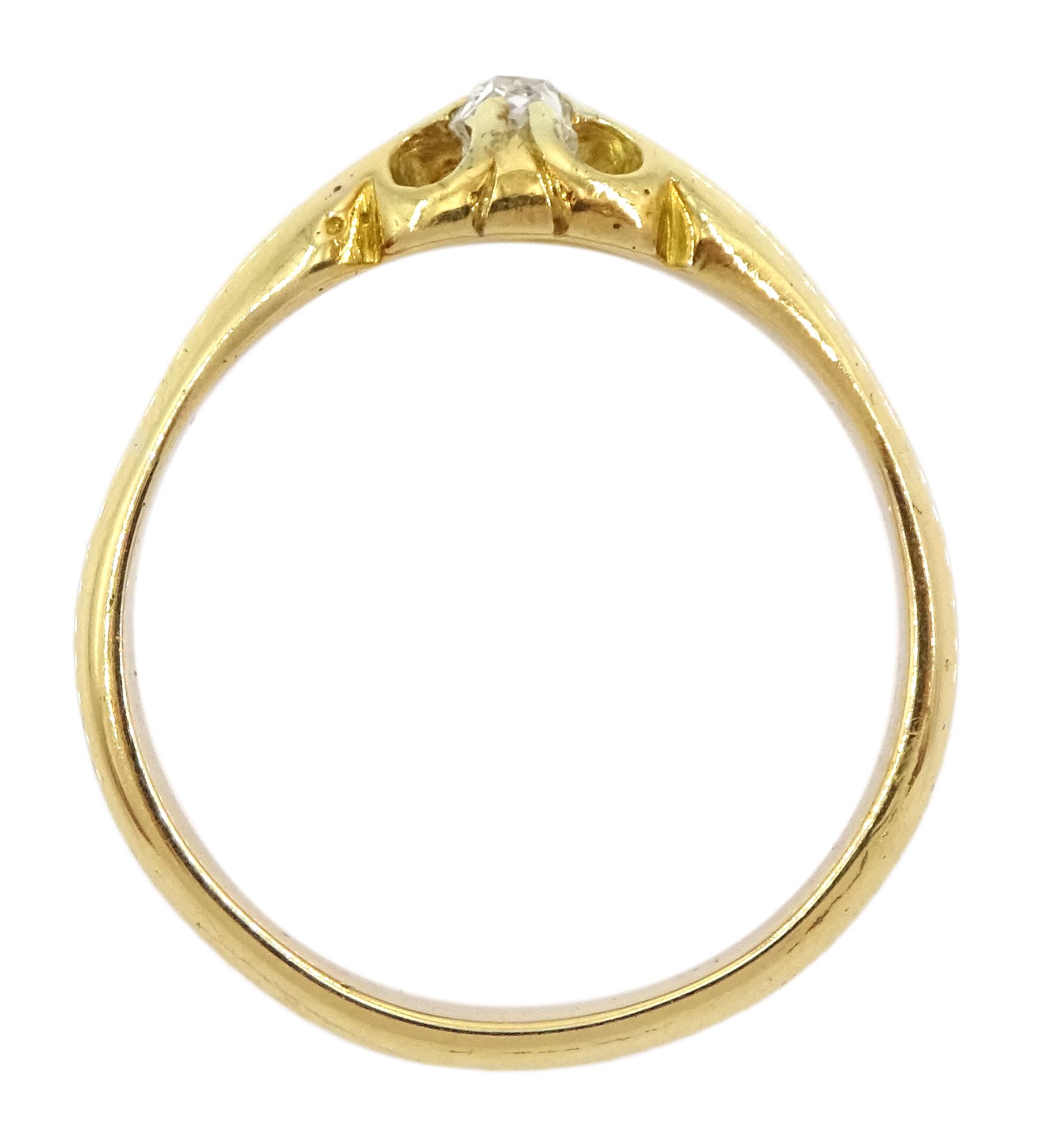 Early 20th century 18ct gold single stone old cut diamond ring, diamond approx 0.30 carat