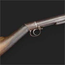 BSA Model D .177 under-lever air rifle with chequered straight hand grip, top loading unde...