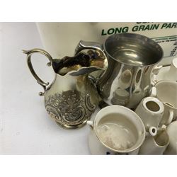 Collection of crested ware, including pieces by W.H.Goss, silver plated items and other ceramics