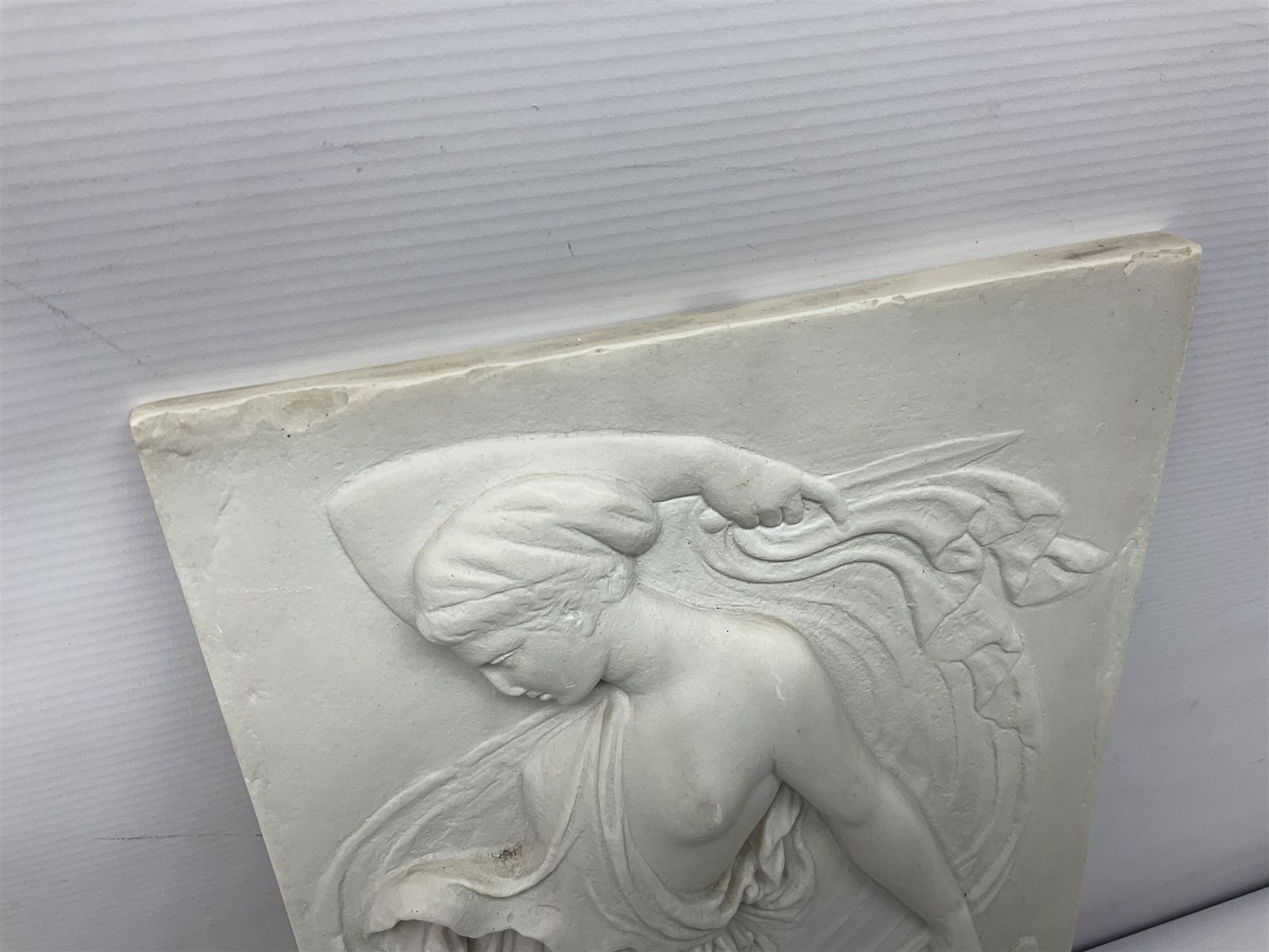 Composite BM replica neo classical  plaque, H43cm