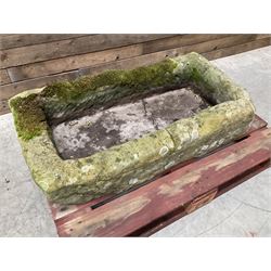 18th century rectangular stone trough