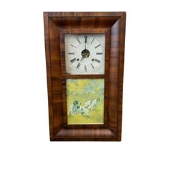 American- weight driven mahogany ogee wall clock c1880