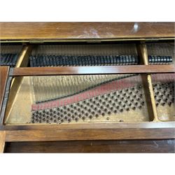 John Broadwood & Sons London - 19th century rosewood grand piano serial  No 47356 (1900-1910) overstrung cast iron frame with 88 notes, 7 octaves, Lyre with sostenuto and una-corda pedals, split-hinged key fall board and fretted music desk, case raised on three taper turned legs with brass castors, original stringing, felt, hammers, dampers and grand roller action.

This item has been registered for sale under Section 10 of the APHA Ivory Act