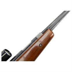 Weihrauch model HW77 air rifle, cal.177/4.5, with Weaver Challenger C4R scope, overall L112cm, serial no 1014905