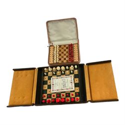 Lindop travelling chess set, and another similar, the latter containing ‘The Pocket Guide ...