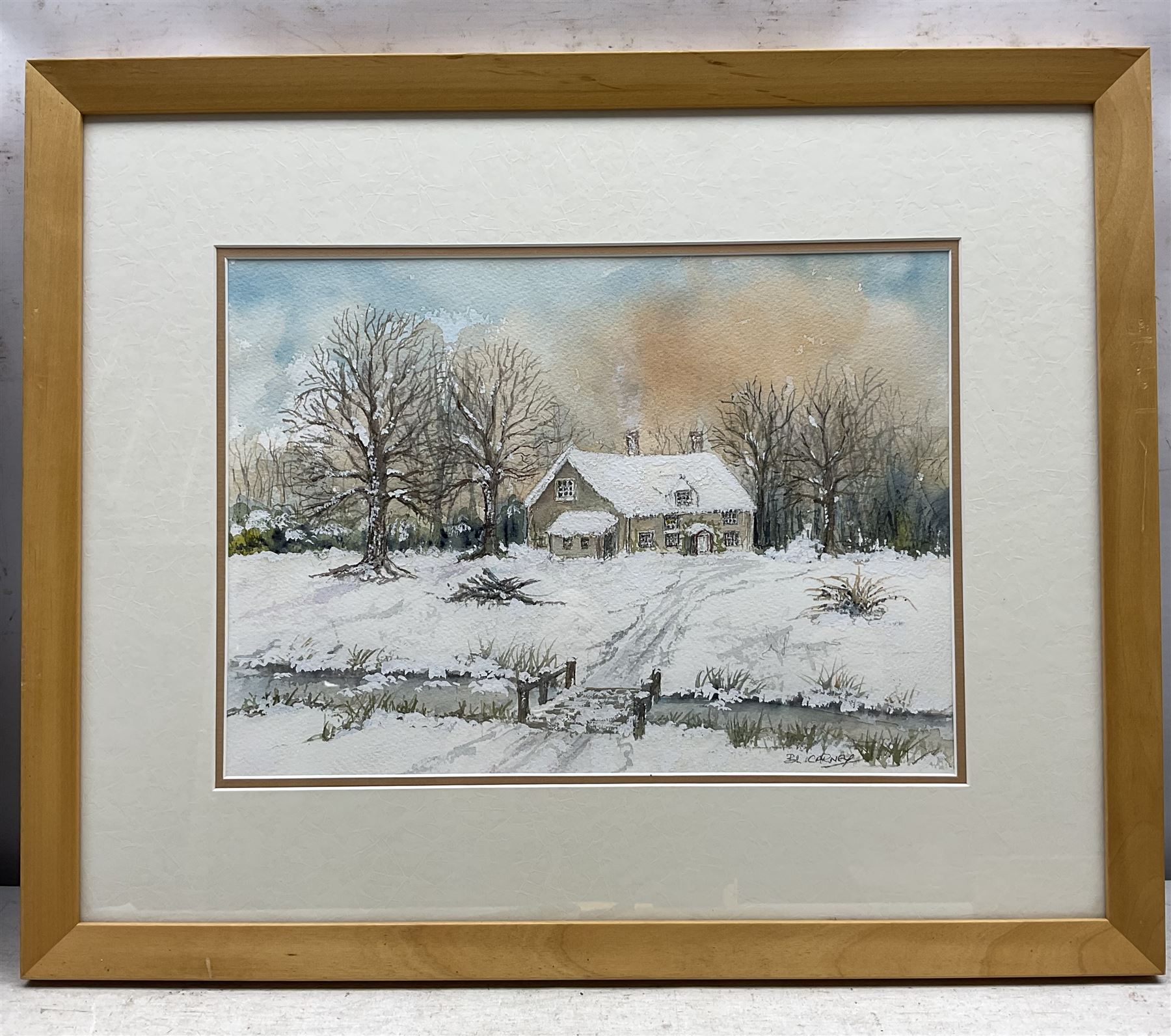 Blanche Carney (British 20th Century): Winter Scenes and 'The Cod Beck in Winter', set of three watercolours signed, variously titled and dated max 25cm x 35cm (3)