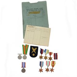 WWII group of five medals, comprising1939 -1945 War Medal, Defence Medal, Atlantic Star, A...