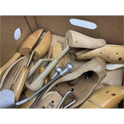 Collection of wooden and metal shoe lasts, to include examples by Russel & Bromley and Dasco