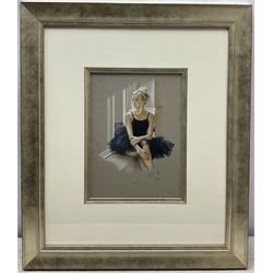 Kay Boyce (British Contemporary): 'Anna' by the Window, pastel signed and titled 26cm x 19cm