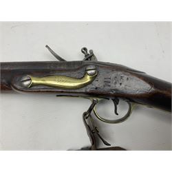 Early 19th century Brown Bess .75cal. flintlock musket, the 96.5cm(38