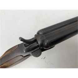 REGISTERED FIREARMS DEALER ONLY AS ONE BARREL OUT-OF-PROOF -  – Belgian .410 folding side-by-side double barrel hammer shotgun with 66cm(26