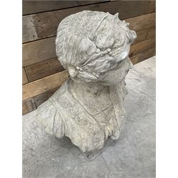 Victorian design cast bust depicting Marie-Anne