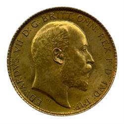 King Edward VII 1906 gold half sovereign coin