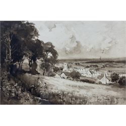 Owen Bowen (Staithes Group 1873-1967): 'Well in the Vale of Mowbray', sepia watercolour si...