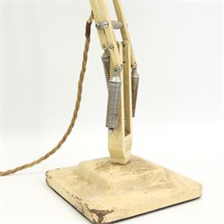 Herbert Terry, cream painted anglepoise lamp 