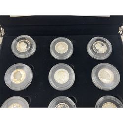 The Royal Mint United Kingdom 2012 'Britannia 25th Anniversary 1987-2012 The Silver Portrait Collection First Strikes' comprising nine half ounce fine silver Britannia coins, cased with certificate