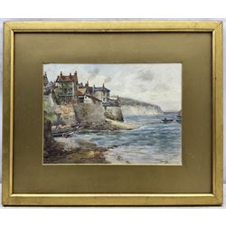 James Ulric Walmsley (British 1860-1954): Robin Hood's Bay, watercolour signed 25cm x 35cm