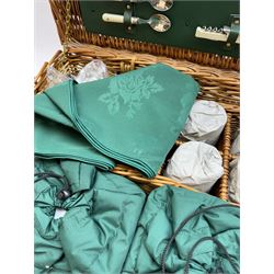 Fortnum and Mason picnic hamper for four, including plates, cutlery, flask etc 