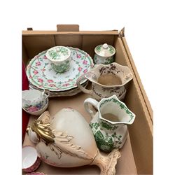 Collection of ceramics, including Spode coffee can, Mason's jug, covered sucrier, etc, in three boxes 
