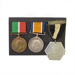 WWI medal duo, 1914-18 War medal and Mercantile marine war medal, awarded to David G Willa...