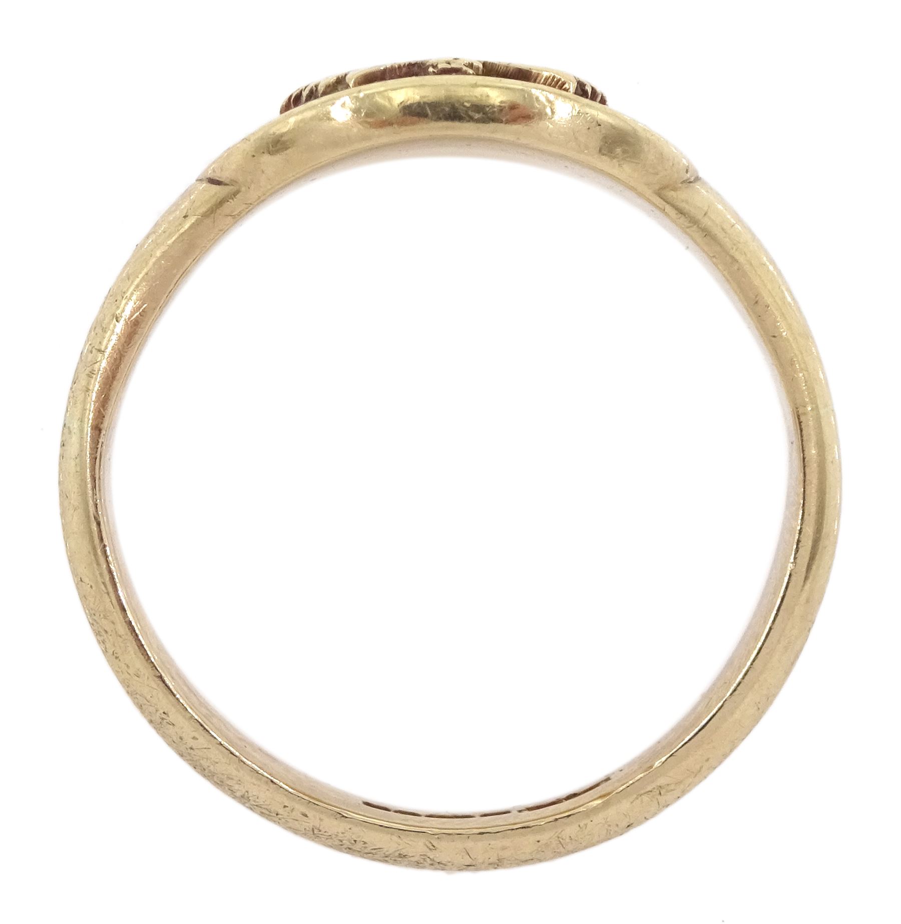 9ct gold Polish Eagle signet ring, London 1989