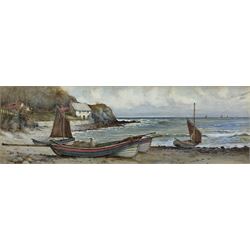 Walter Henry Sweet (British 1889-1943): Cobles at Runswick Bay, watercolour signed and dat...