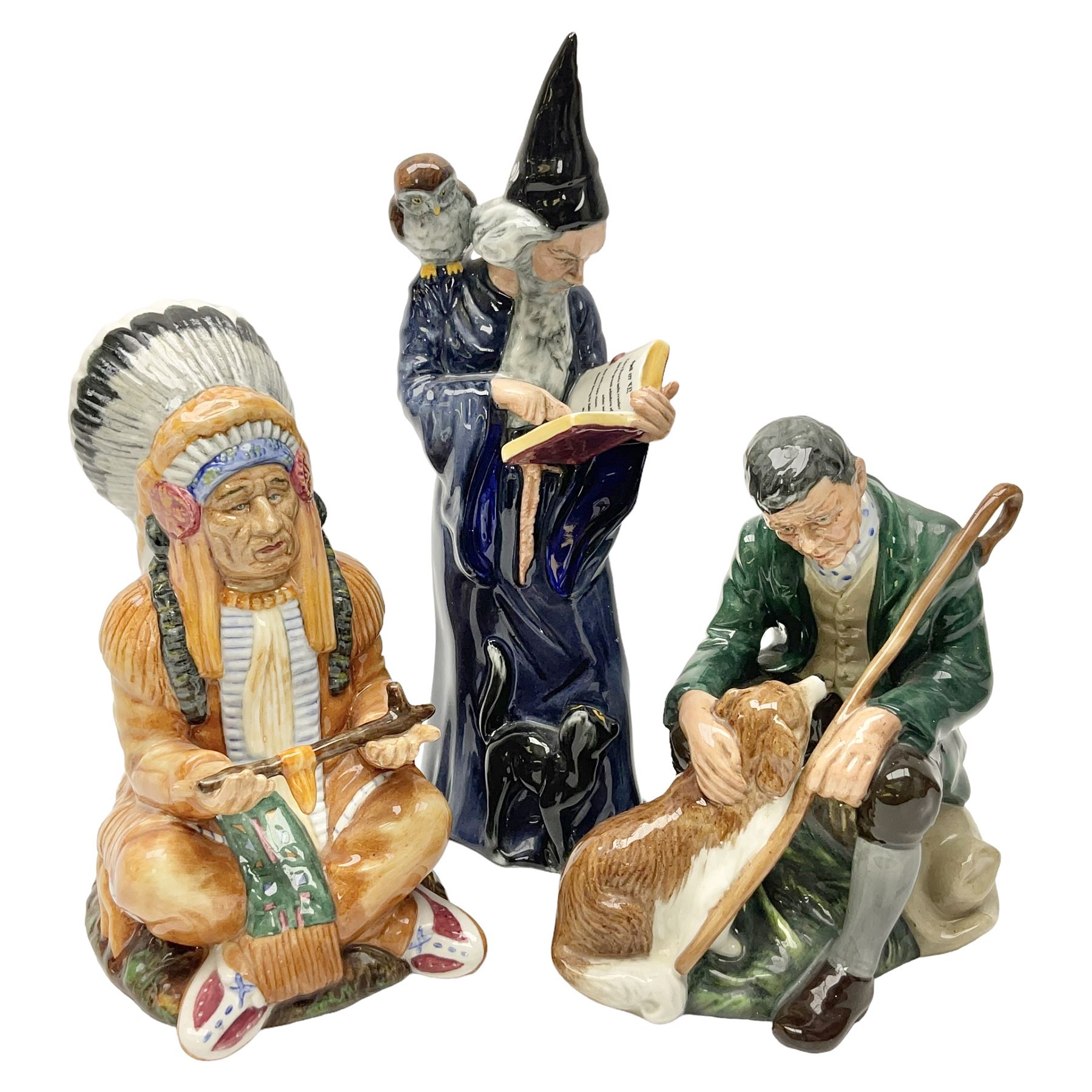 Three Royal Doulton figures, comprising The Wizard HN2877, The Chief HN2892, The Master HN2325