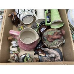 Beswick bay horse together with other ceramic figures, tea services and other collectables in five boxes 