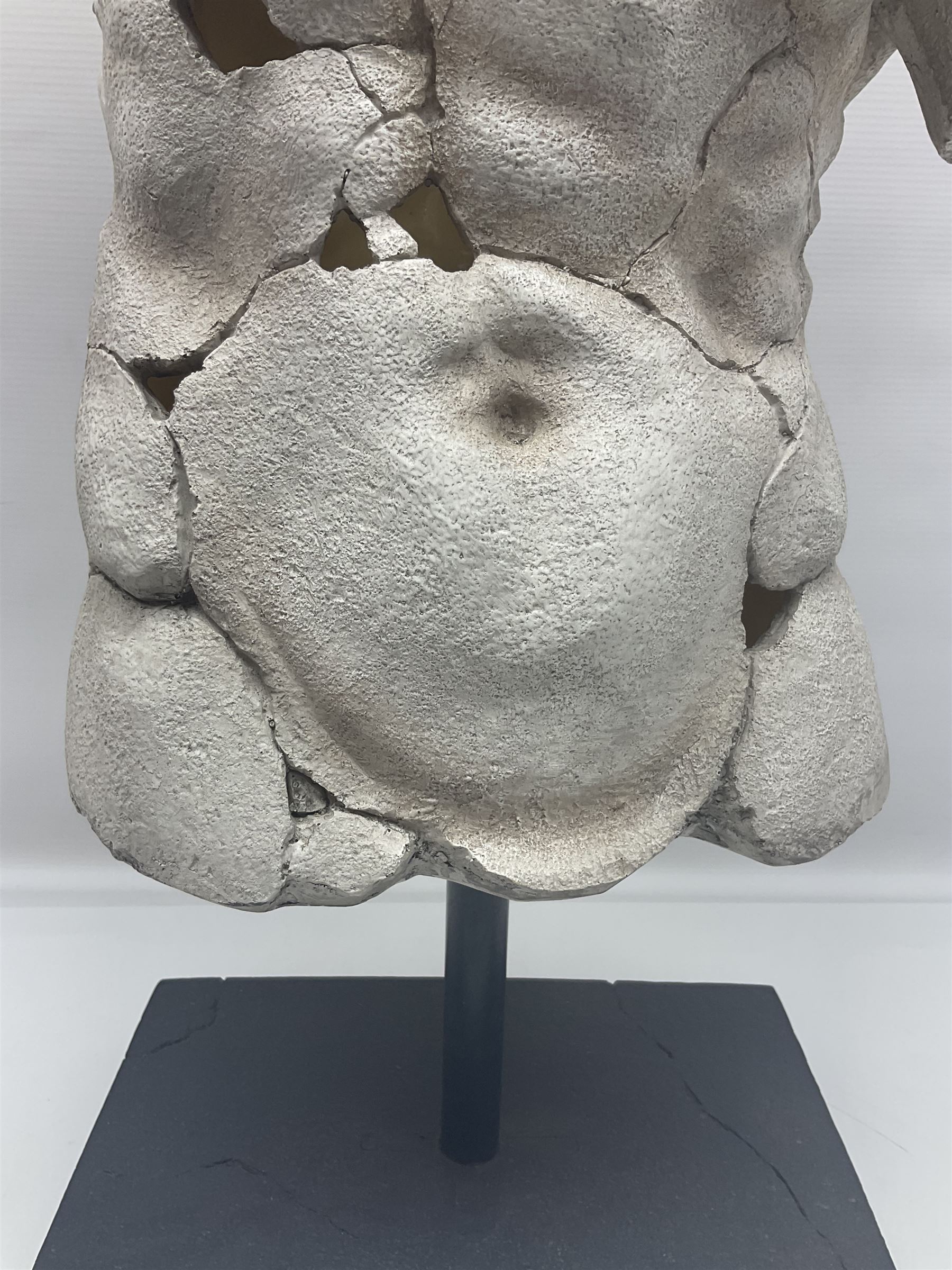 Composite sculpture of a Classical male torso on a stand, H65cm