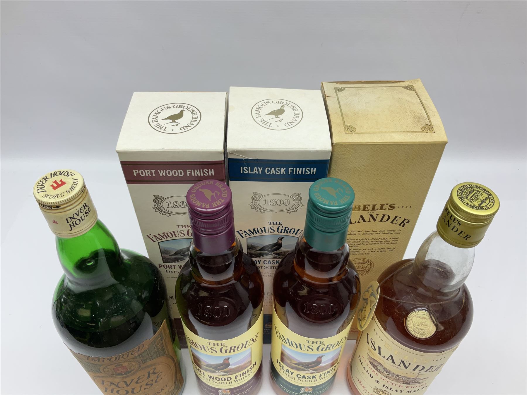 Four bottles of blended Scotch whisky, comprising Inver House, Bell's Islander' The Famous Grouse Islay Cask Finish,  various contents and proofs (4)