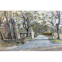 L Holroyd (British 20th Century): The Road to Hopton Mills, watercolour signed 36cm x 54cm 