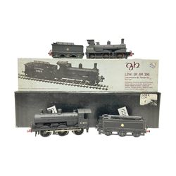 ‘00’ gauge - two kit built steam locomotive and tenders comprising Class 0395 Jumbos 0-6-0 no.30566 finished in BR black; Class C2X Large Vulcans 0-6-0 no.32434 finished in BR black; both with DJH Models boxes (2) 